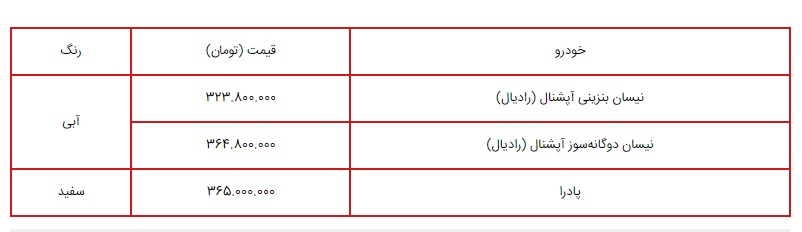 طرح فروش وانت نیسان تیر 1401